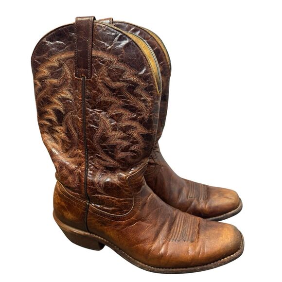 Ariat Heritage Western Square Toe Cowboy Boots Mens 10 EE Distressed Brown ATS - Picture 1 of 10